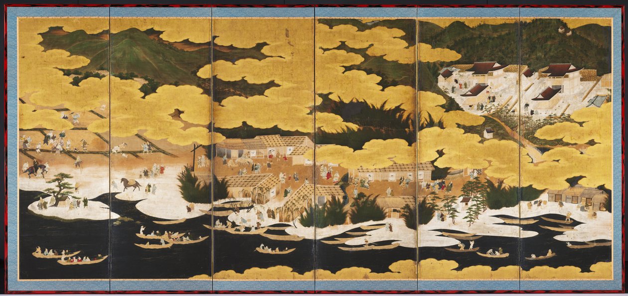 Vistas famosas de Omi, 1660s-90s de Kano Ein