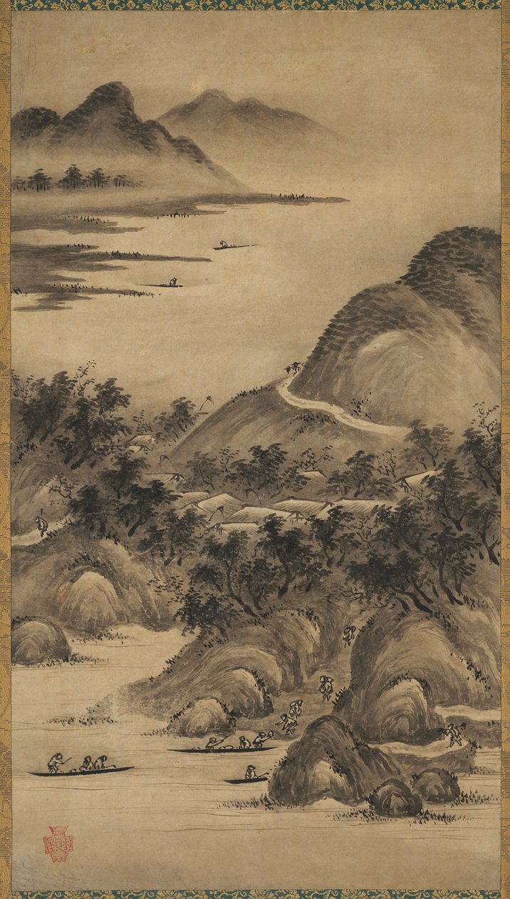 Paisajes estacionales, mediados a finales de 1500 de Kano Hideyori