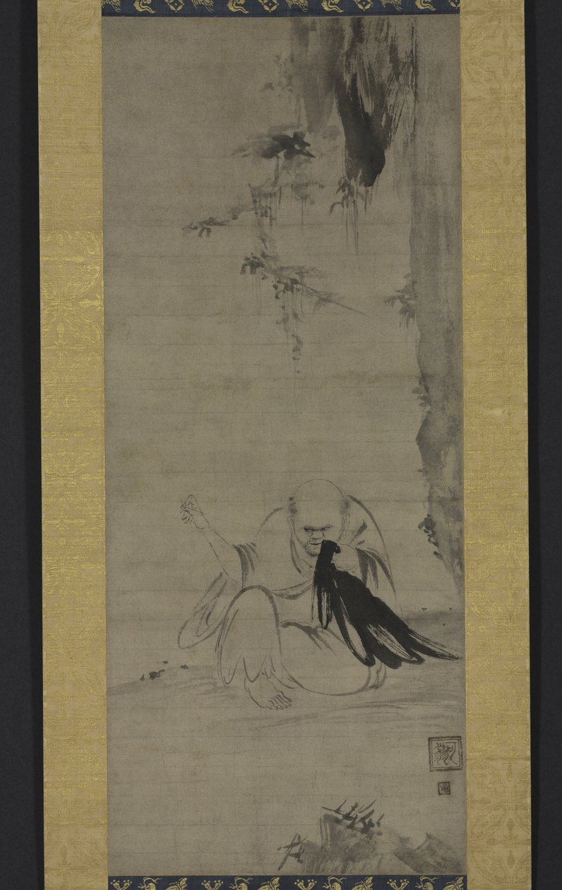 Choyo: Monje cosiendo bajo el sol de la mañana, c.1350 o antes de Kaō