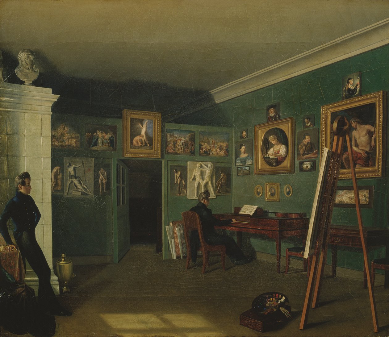 El Estudio del Pintor, 1830 de Kapiton Selentsov
