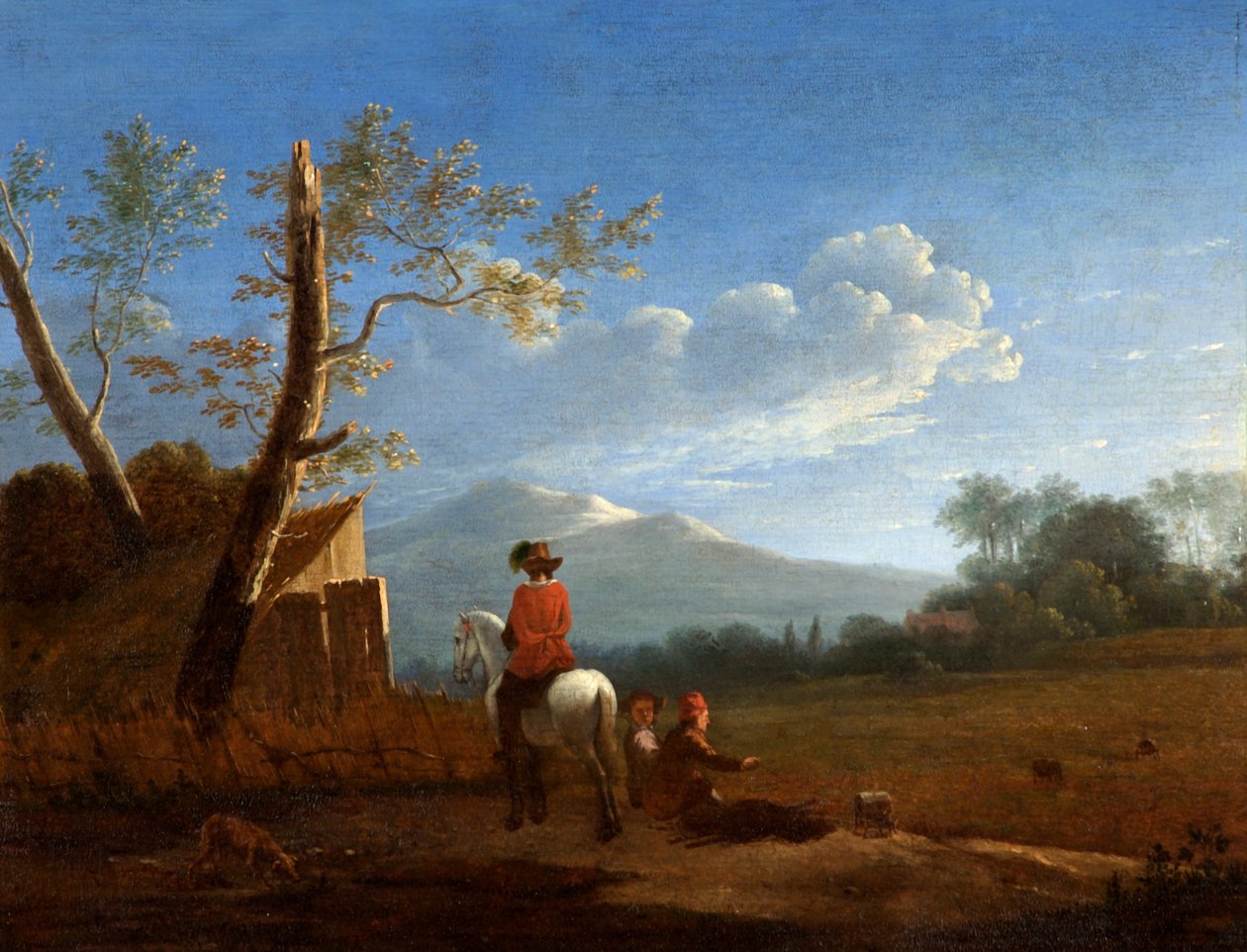Paisaje con Cazadores de Pájaros, c.1670 de Karel Dujardin