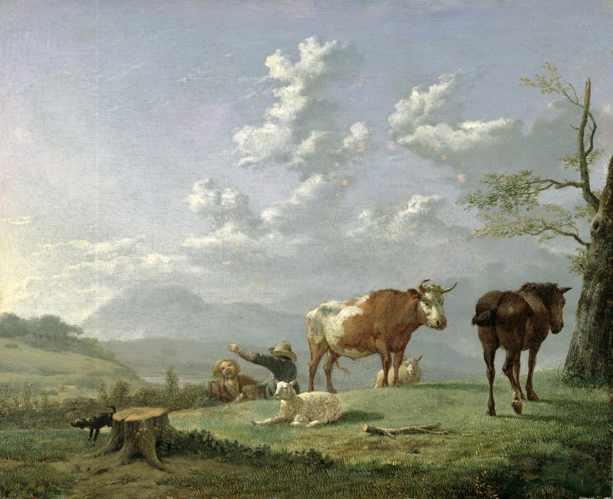 Paisaje pastoral, c.1650 de Karel Dujardin