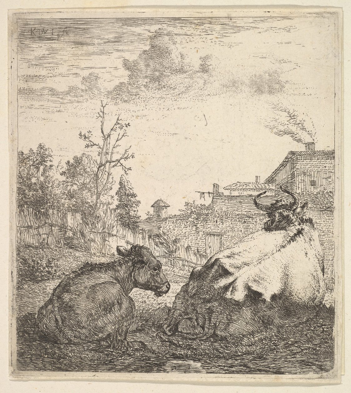La vaca y el ternero de Karel Du Jardin