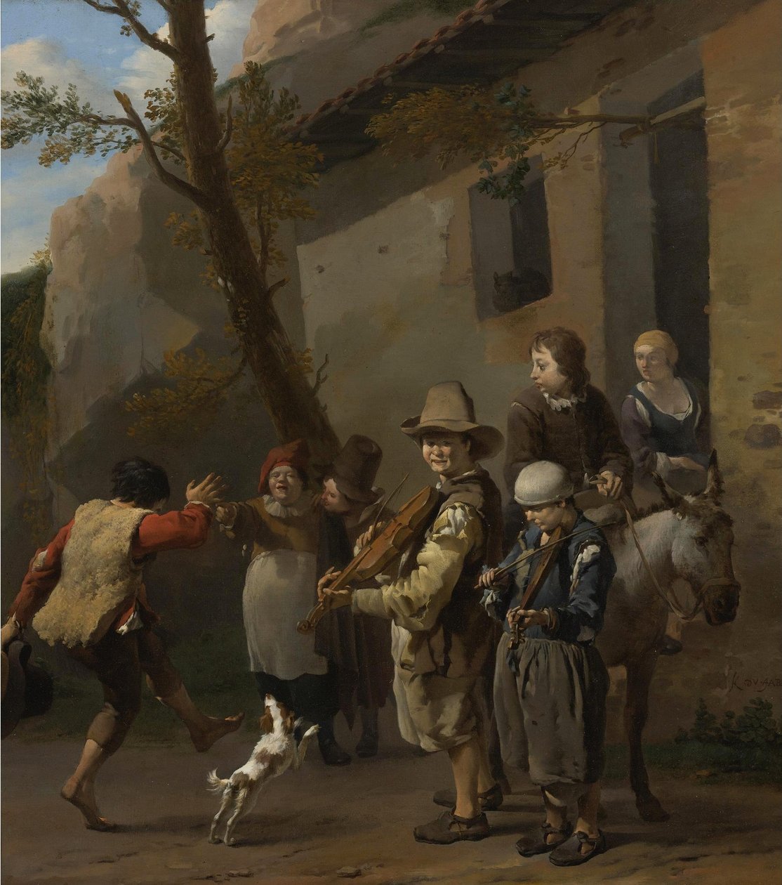 Neerlandés: Los músicos ambulantes Travelling Musicians de Karel Dujardin