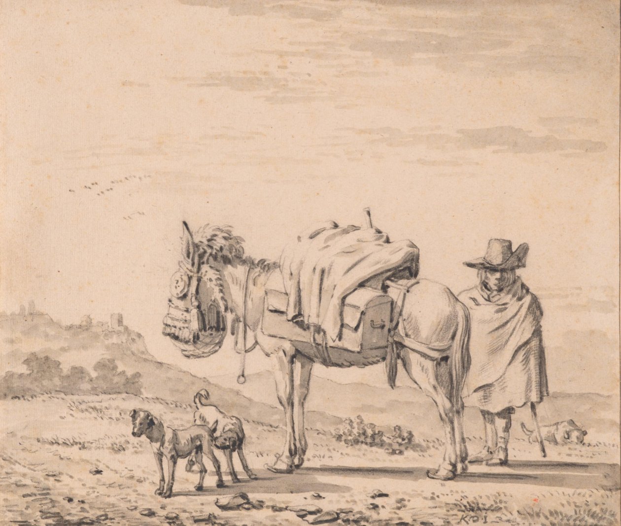 Hombre con una mula de Karel Dujardin