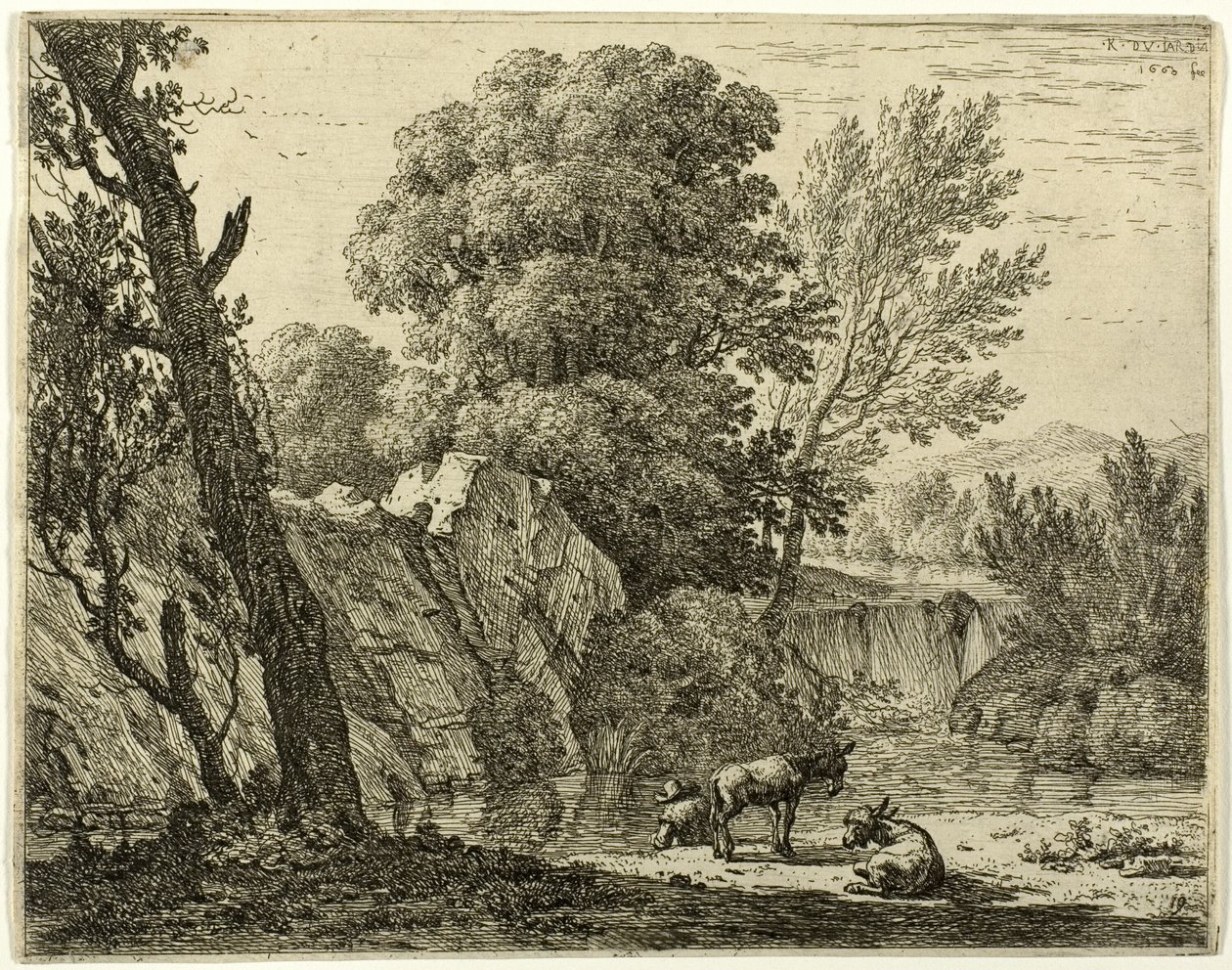 El empacador con dos burros de Karel Dujardin