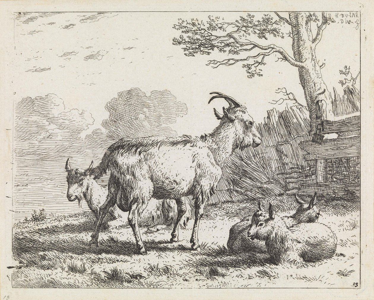 Cuatro cabras de Karel Dujardin