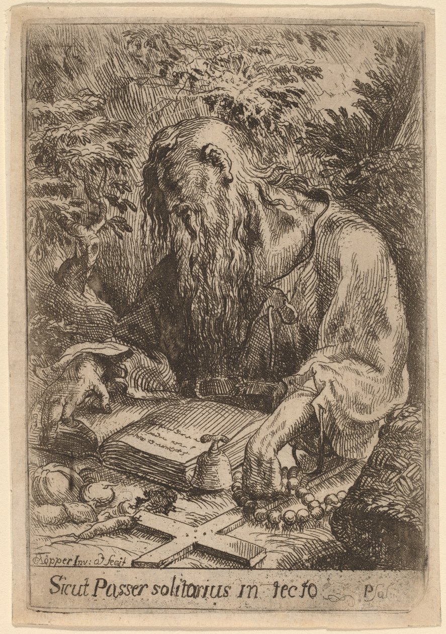 Un santo ermitaño de Karel Frantisek Töpper