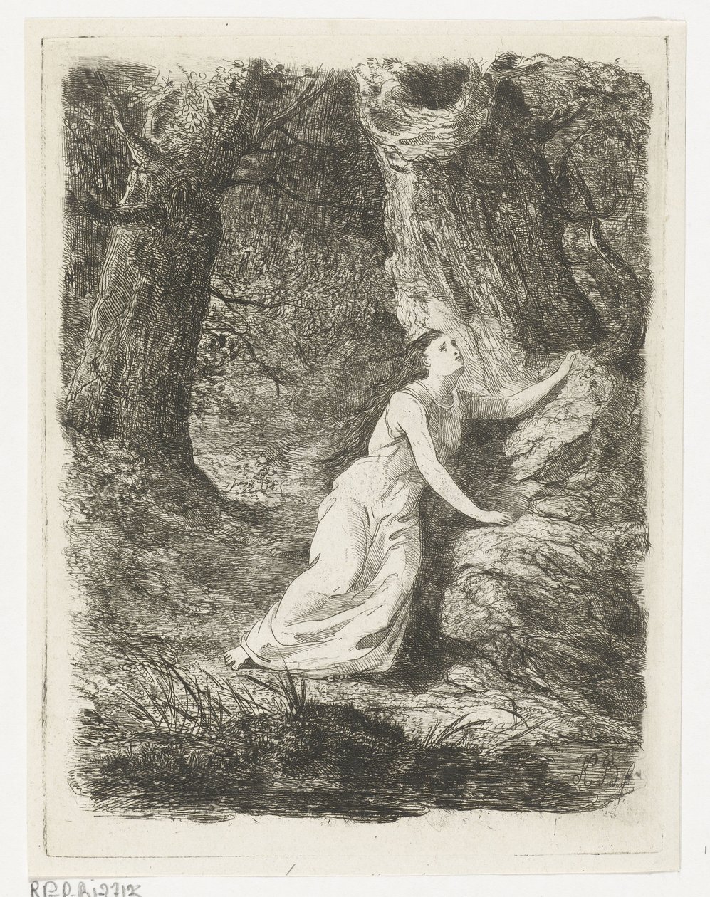 Olwene deambula por el bosque Aeddon (título de la serie) de Karel Frederik Bombled