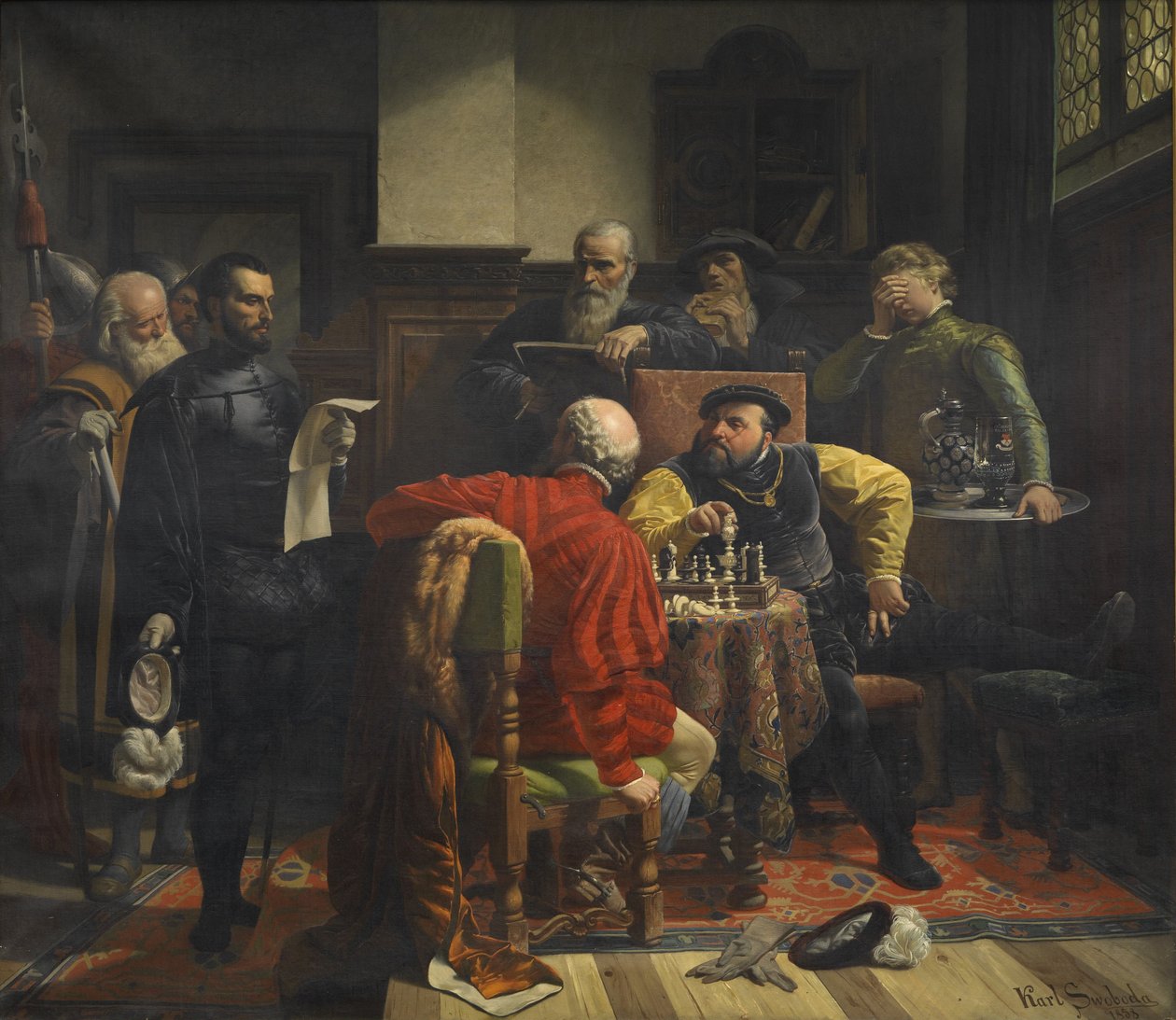 Karl Swoboda Anuncio de la condena a muerte de Juan Federico de Sajonia de Karel Svoboda