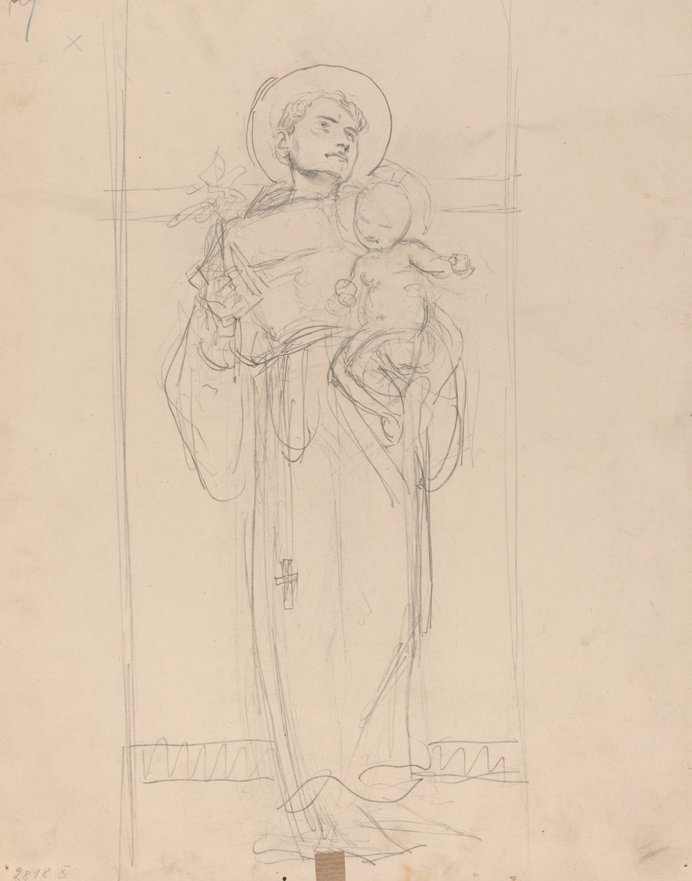 Santo de Pie Sosteniendo al Niño Jesús de Karel Vitezslav Masek