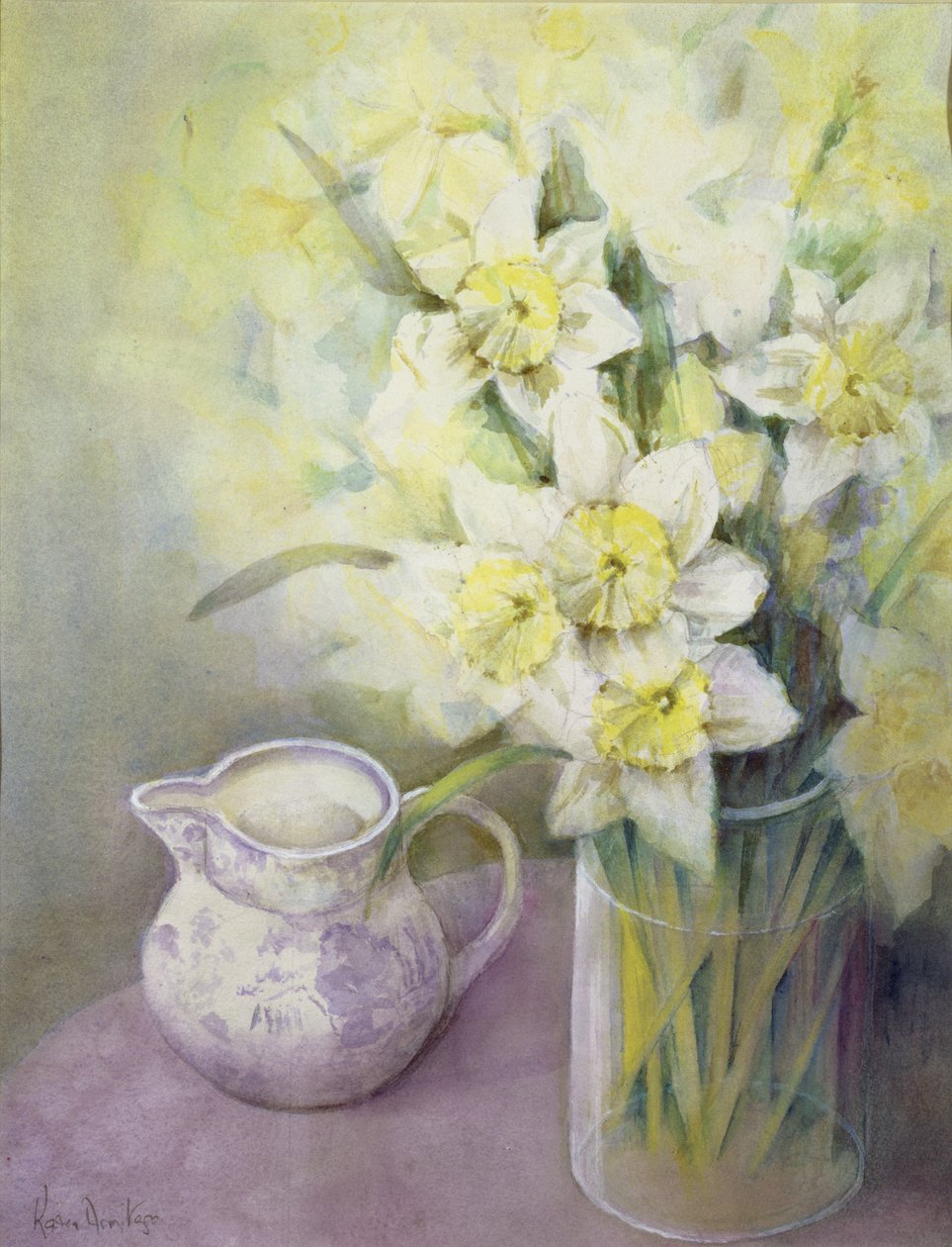 Narcisos con jarra oriental de Karen Armitage