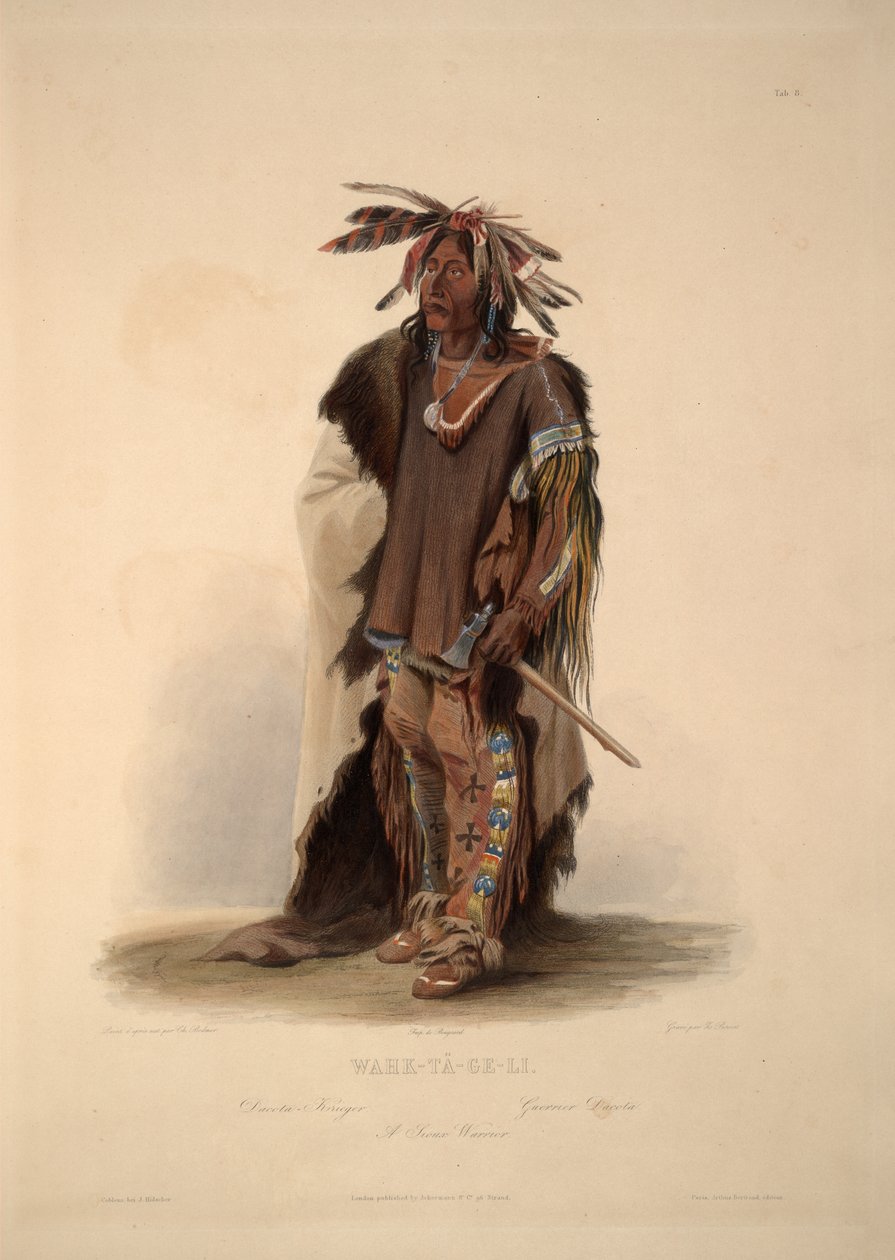 Un guerrero sioux de Karl Bodmer