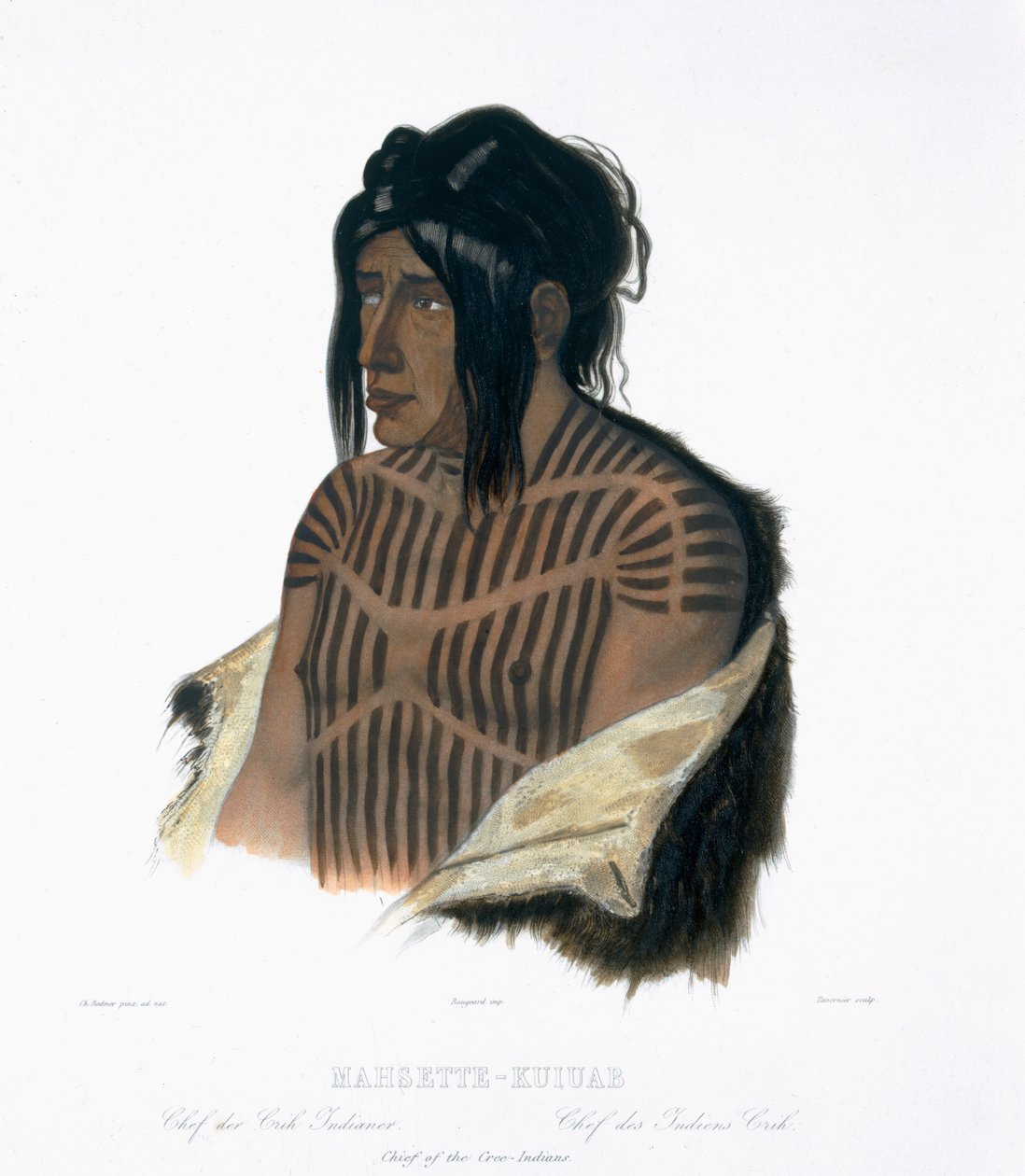 Mahsette-Kuiuab, Jefe de los Indios Cree, lámina 22 del volumen 1 de 