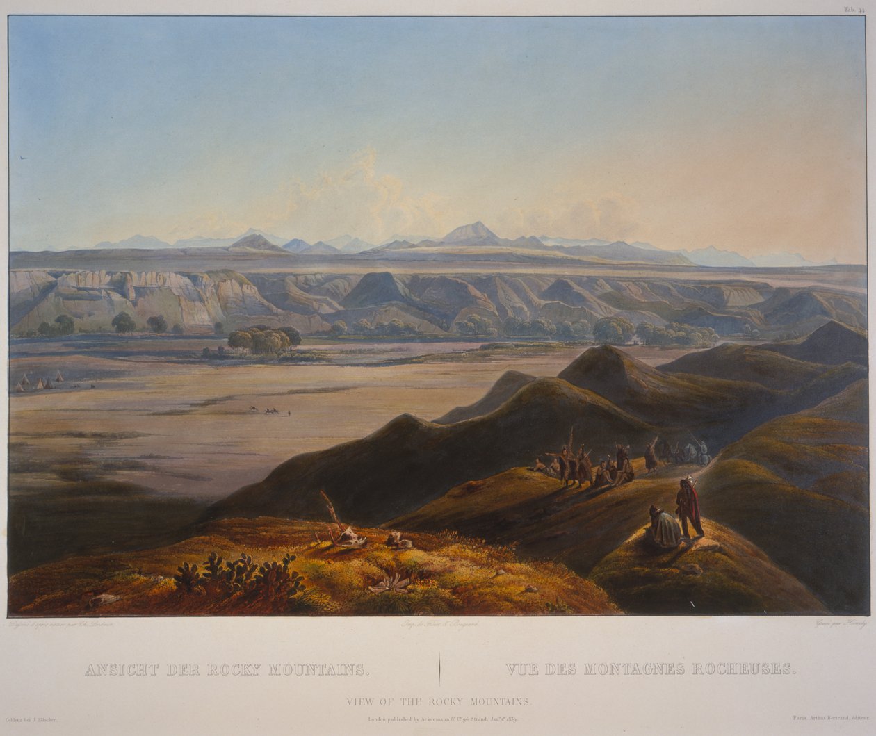 Vista de las Montañas Rocosas de Karl Bodmer