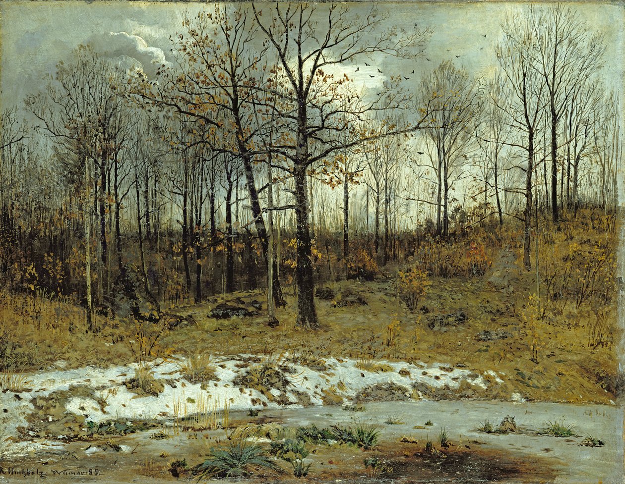 Última nieve en Weimar, 1889 de Karl Buchholz