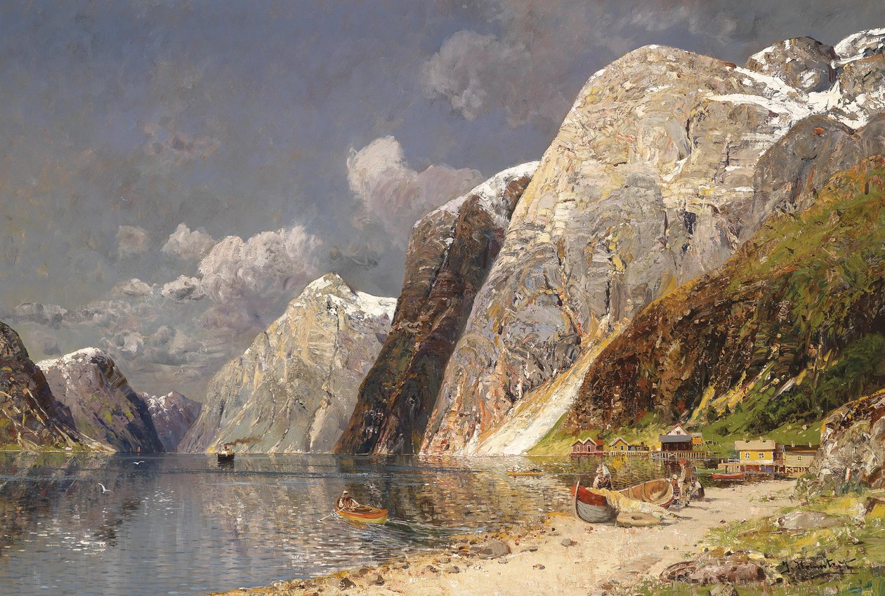 Gran paisaje de fiordo de Karl Kaufmann