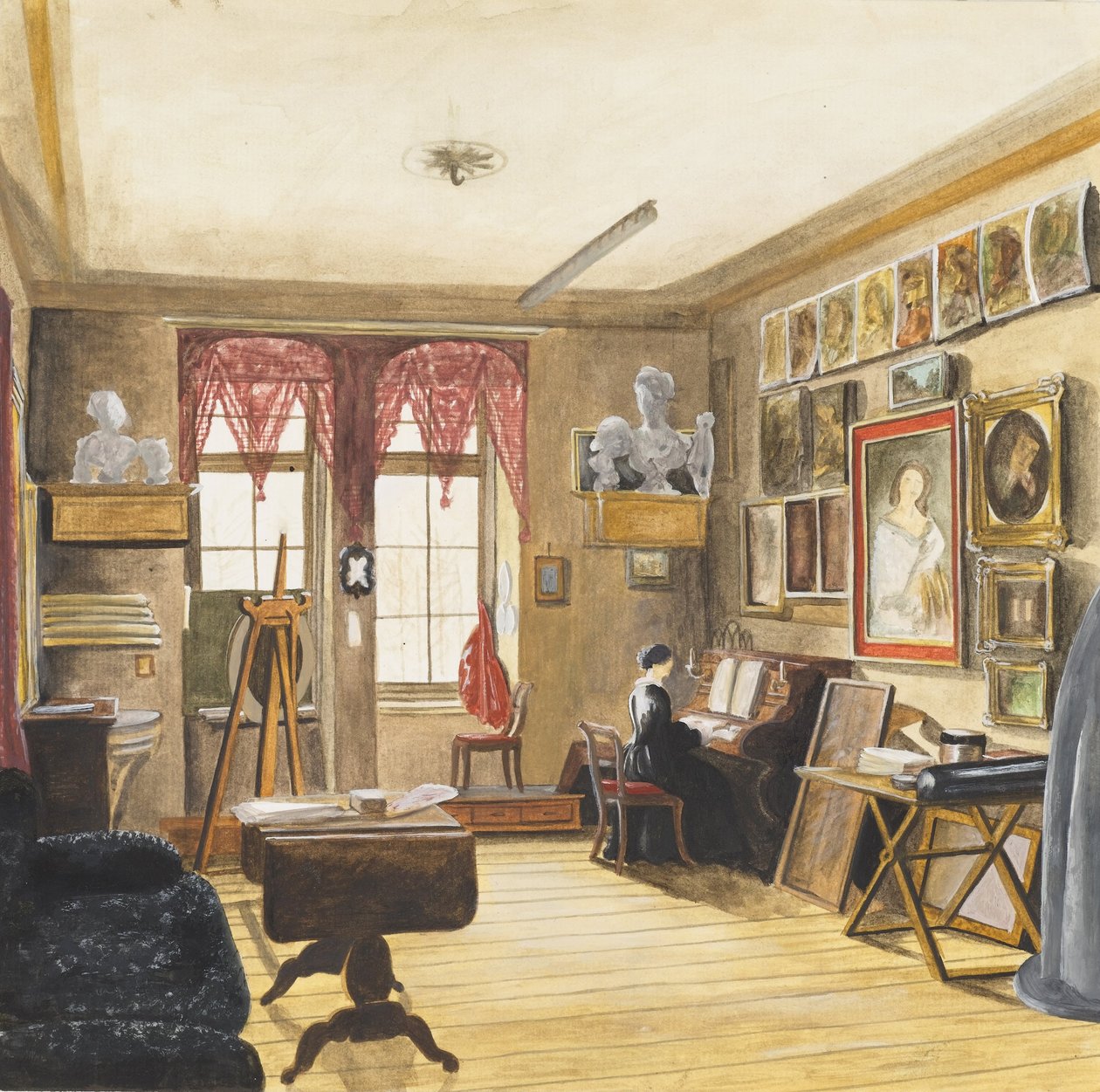 Estudio del artista en Berlín de Karl Wilhelm Streckfuss