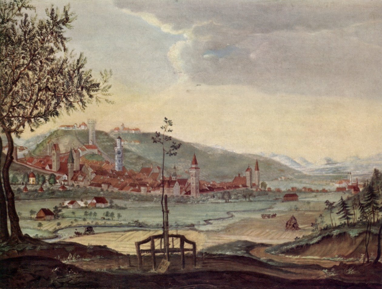 Ravensburg desde el noroeste de Karl von Herrich