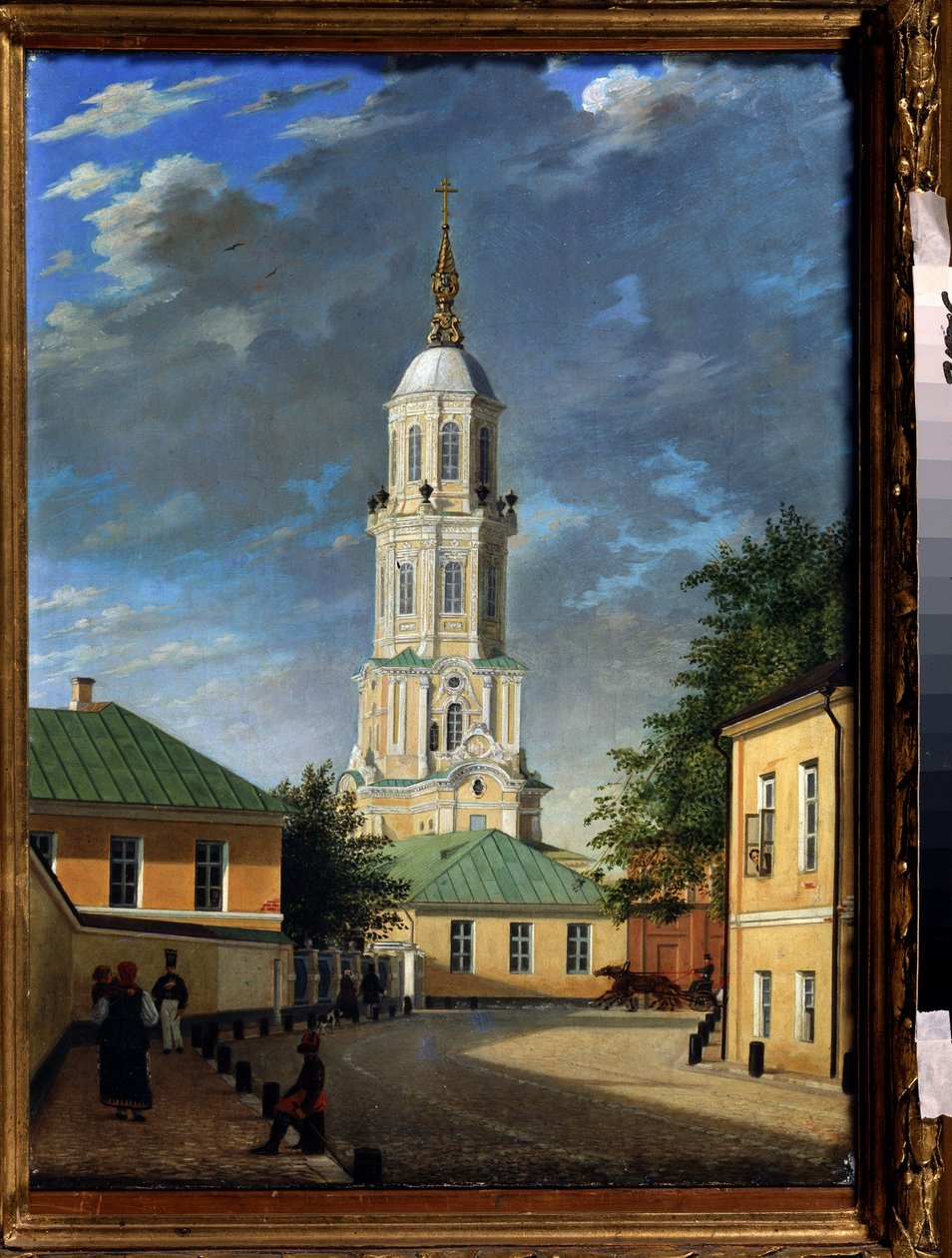 Krivokolenny pereulok a Moscou (Krivokolenny pereulok en Moscú). Pintura de Karl Petrovich Bodri (1812-1894). Huile sur toile, 55,3 x 39,7 cm de Karl Fridrikh Petrovich Bodri