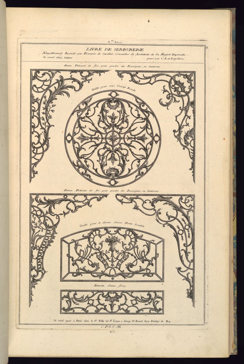 Dos potencias de hierro, para colgar letreros o faroles de Karl Albert von Lespilliez