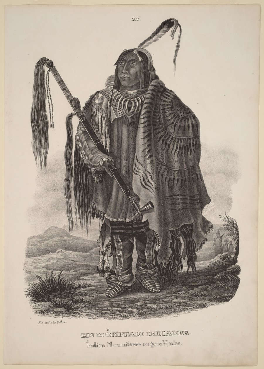 Un indio monitari de Karl Bodmer