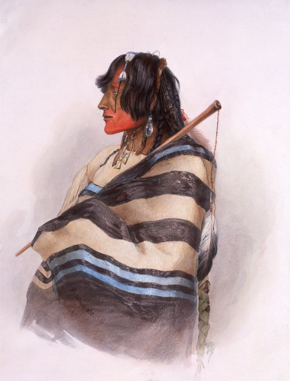 Kiasax Piegan Blackfeet Hombre de Karl Bodmer