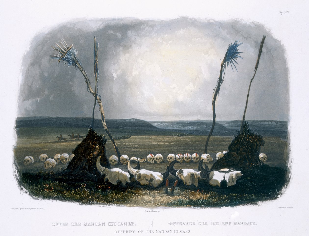Ofrenda de los indios Mandan, lámina 14 del Volumen 1 de 