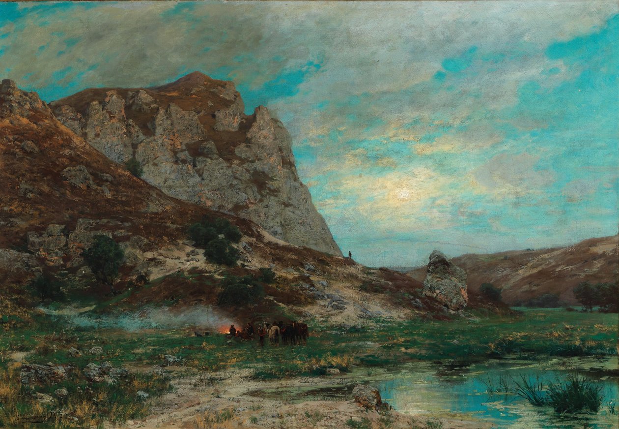Soldados descansando de Carl Friedrich Lessing