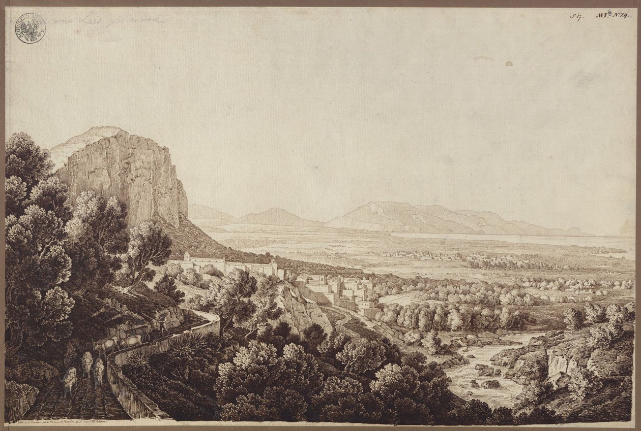«Vista del valle de Partinico, en Sicilia» de Karl Friedrich Schinkel
