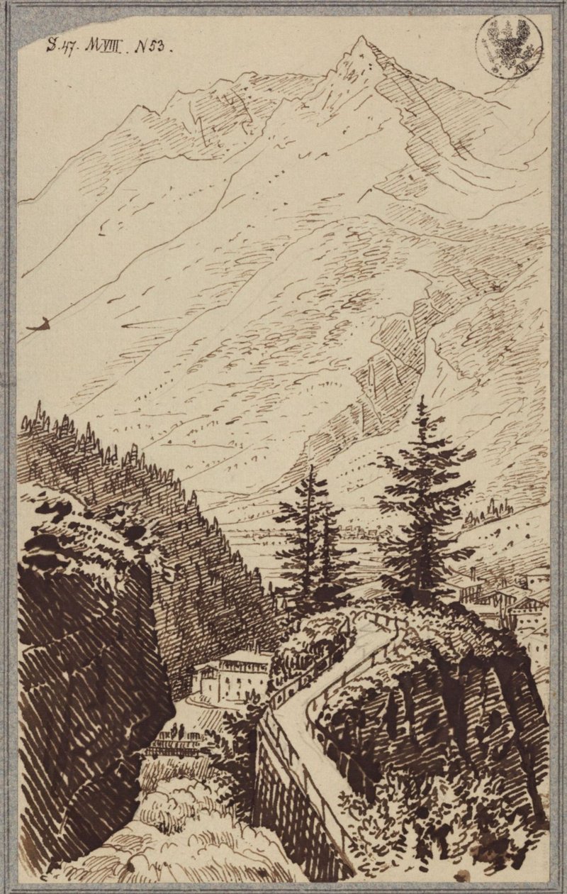 Vista en el valle de Gastein de Karl Friedrich Schinkel