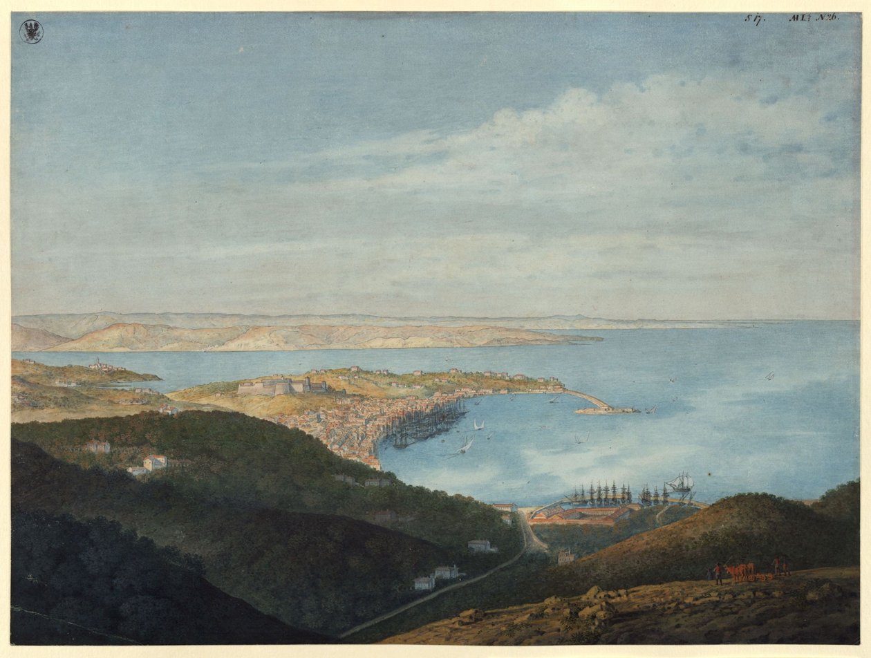 Vista de Trieste de Karl Friedrich Schinkel