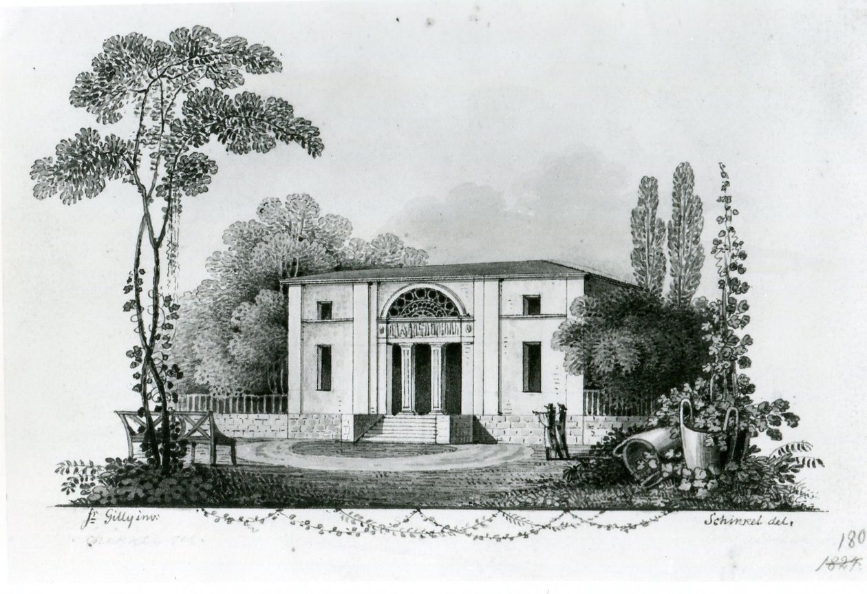 Berlín. La casa de campo Simon y proyecto para la casa de campo Mölter de Karl Friedrich Schinkel