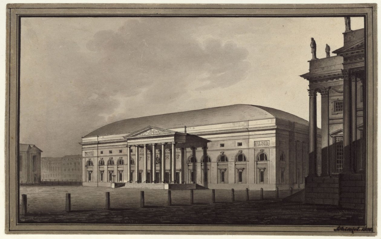 Berlín. Teatro Nacional en el Gendarmenmarkt de Karl Friedrich Schinkel