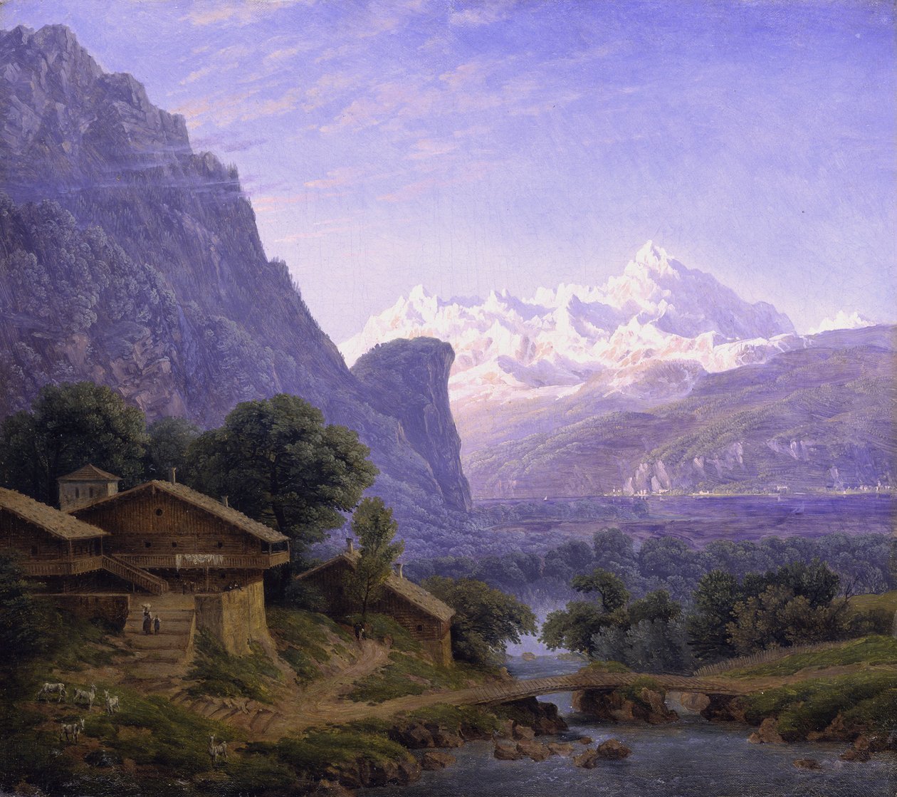 Vista del Mont Blanc de Karl Friedrich Schinkel
