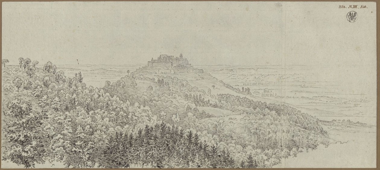 Vista de la Veste Coburg desde el norte de Karl Friedrich Schinkel