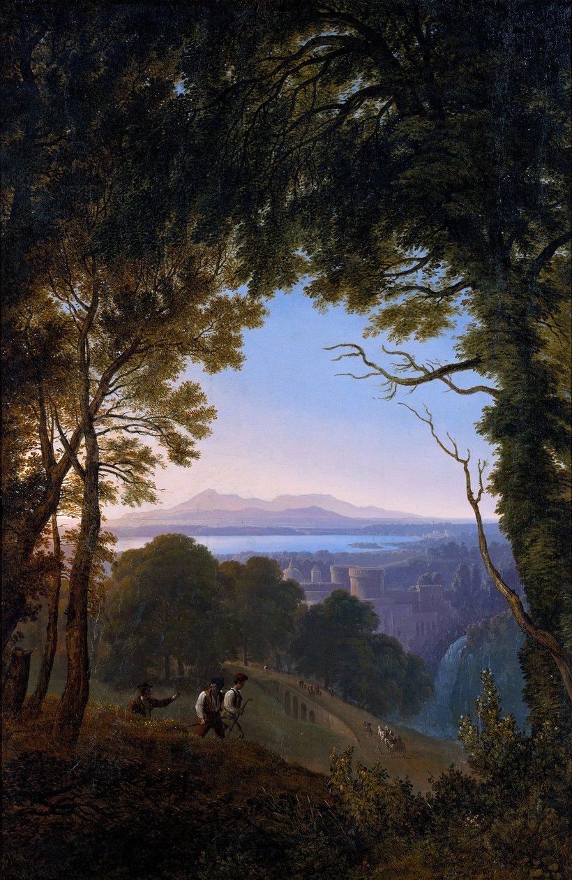 Vista de un paisaje italiano de Karl Friedrich Schinkel