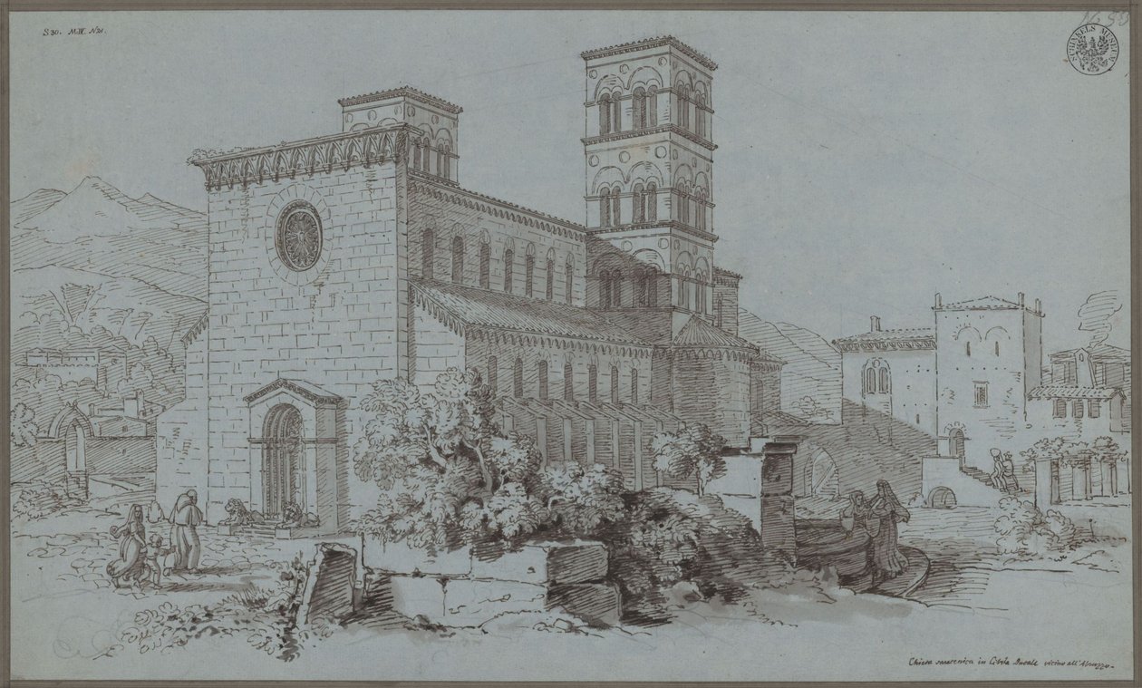 «Iglesia sarracena en Cività Ducale, cerca de Abruzzo» / La iglesia de Santa María del Popolo en Cittaducale de Karl Friedrich Schinkel