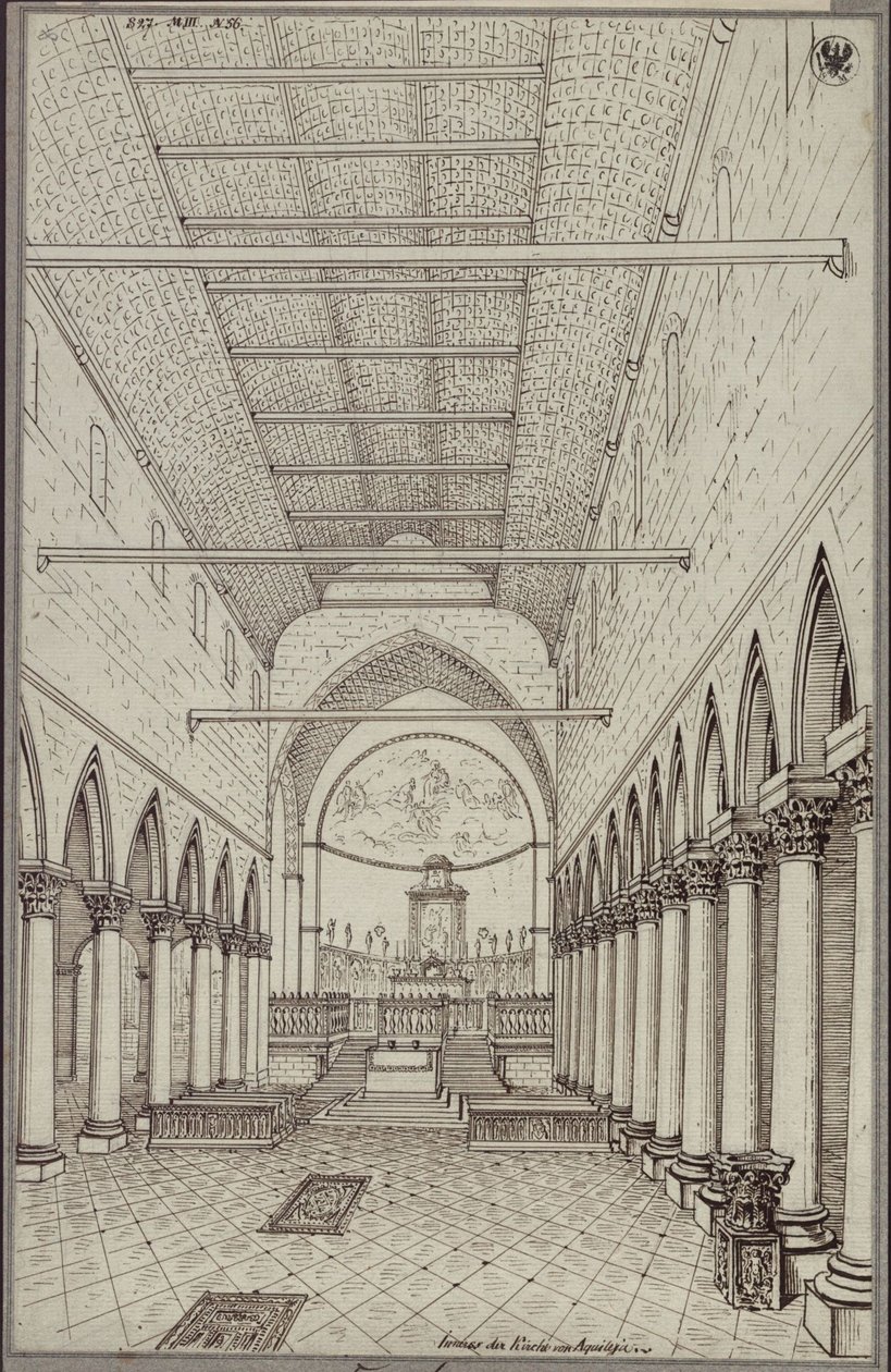 El interior de la catedral de Aquileia de Karl Friedrich Schinkel