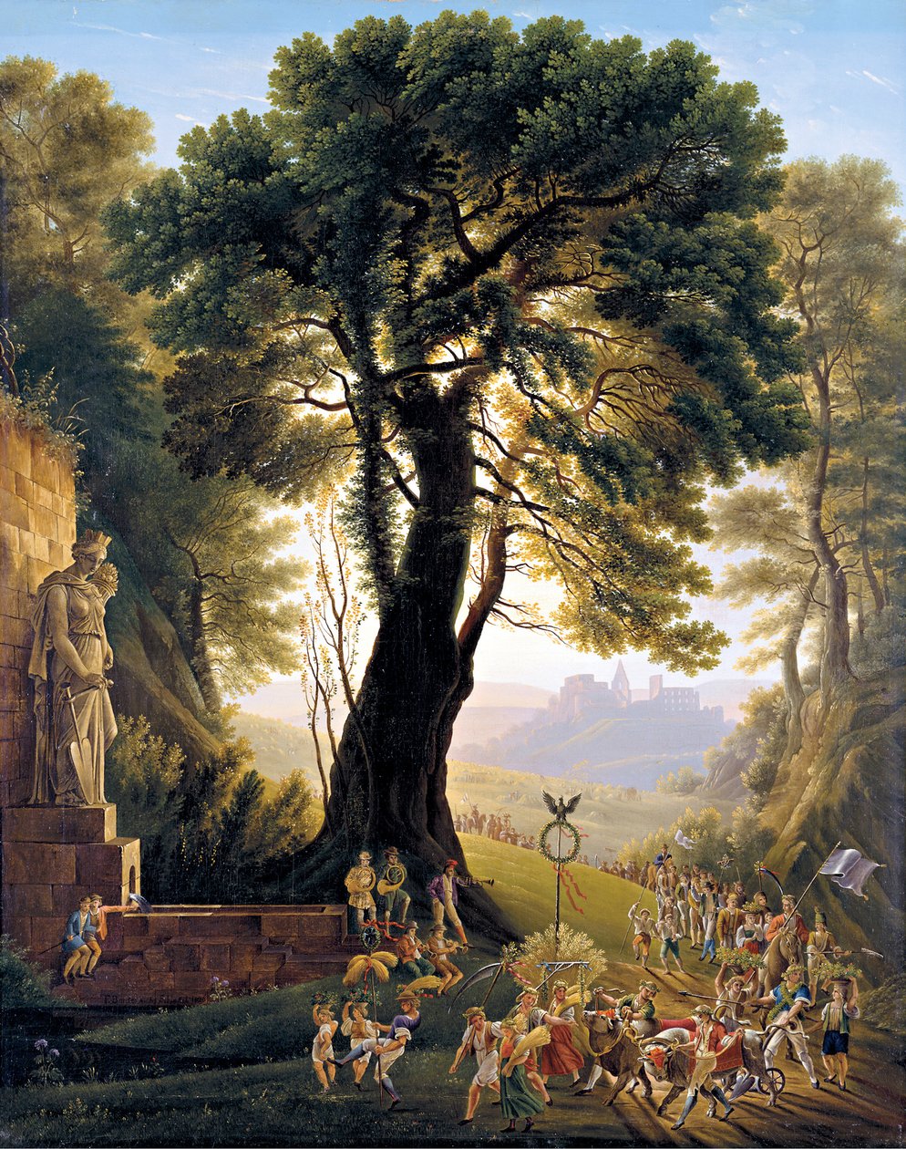 Desfile de la fiesta de la cosecha (copia de Karl Friedrich Schinkel) de Karl Friedrich Schinkel