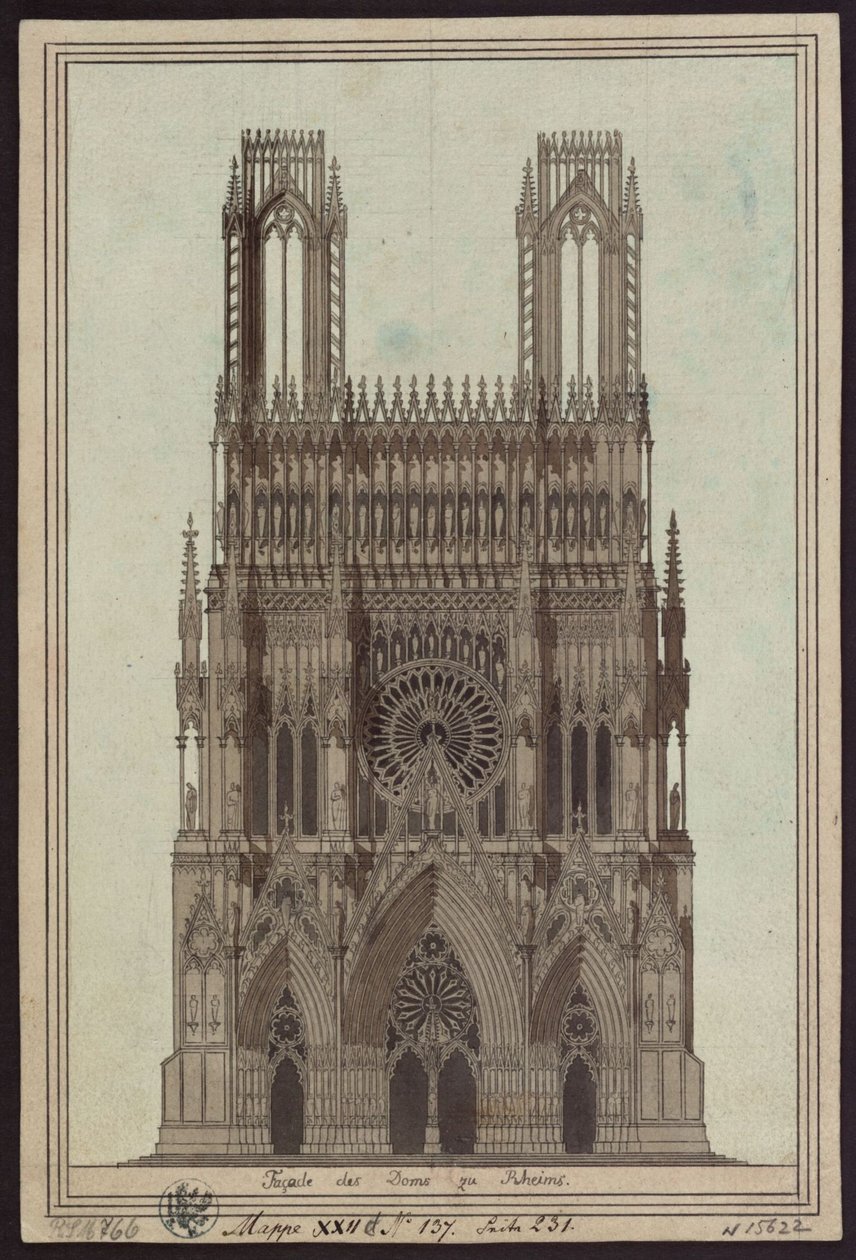 Fachada de la catedral de Reims de Karl Friedrich Schinkel