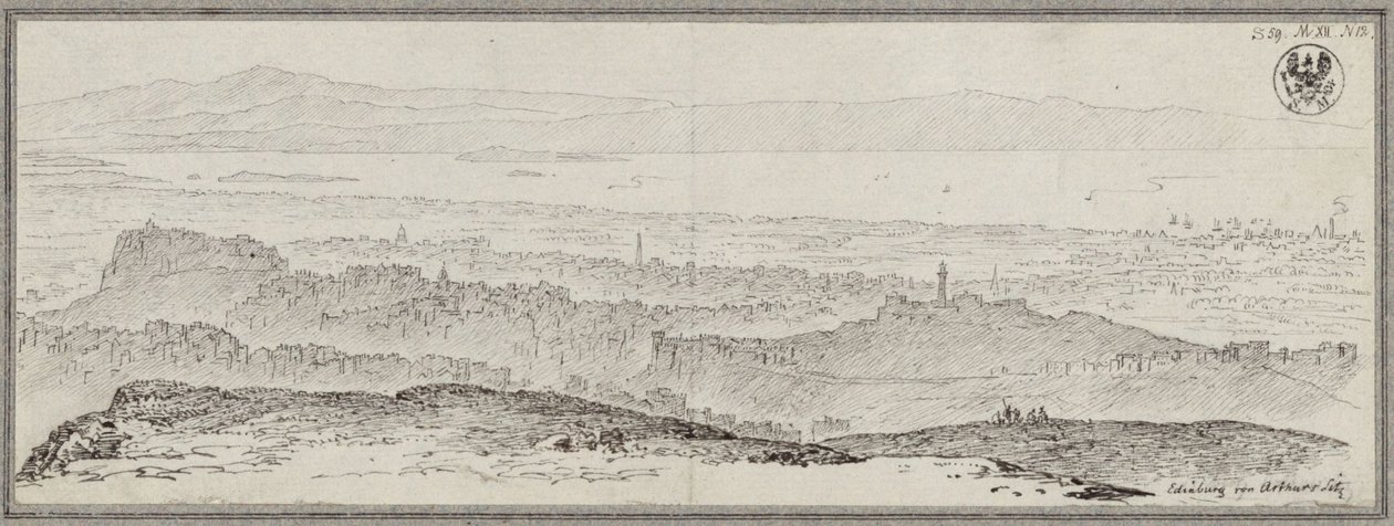 Vista general de Edimburgo de Karl Friedrich Schinkel