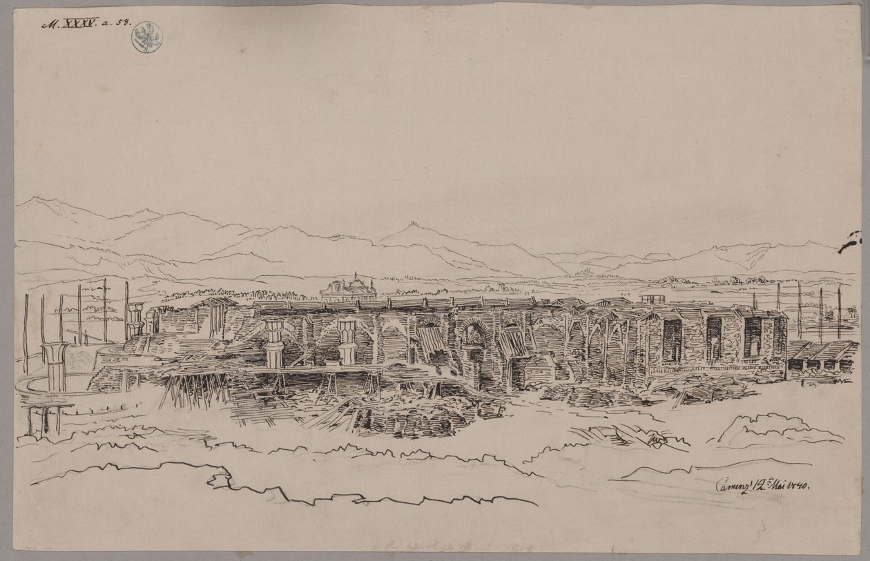Kamenz. Castillo. Vista del edificio principal de Karl Friedrich Schinkel