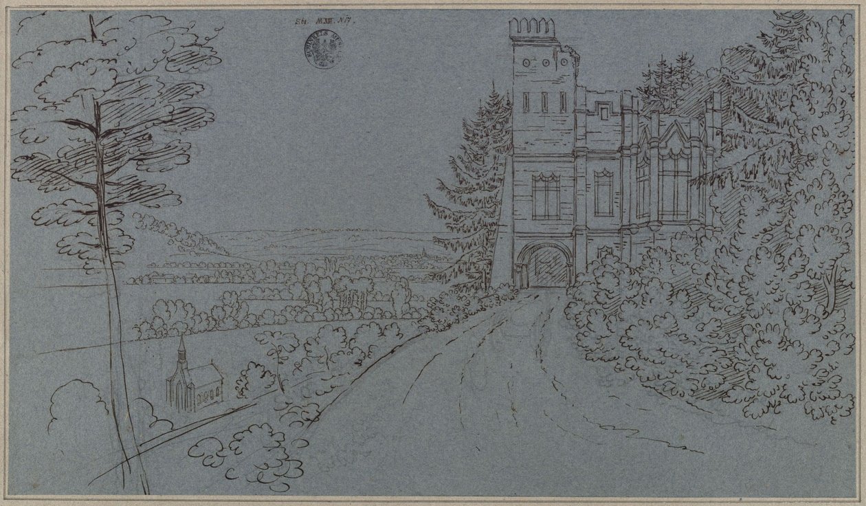 Köstritz. Ruina artificial en el parque del castillo (?) de Karl Friedrich Schinkel