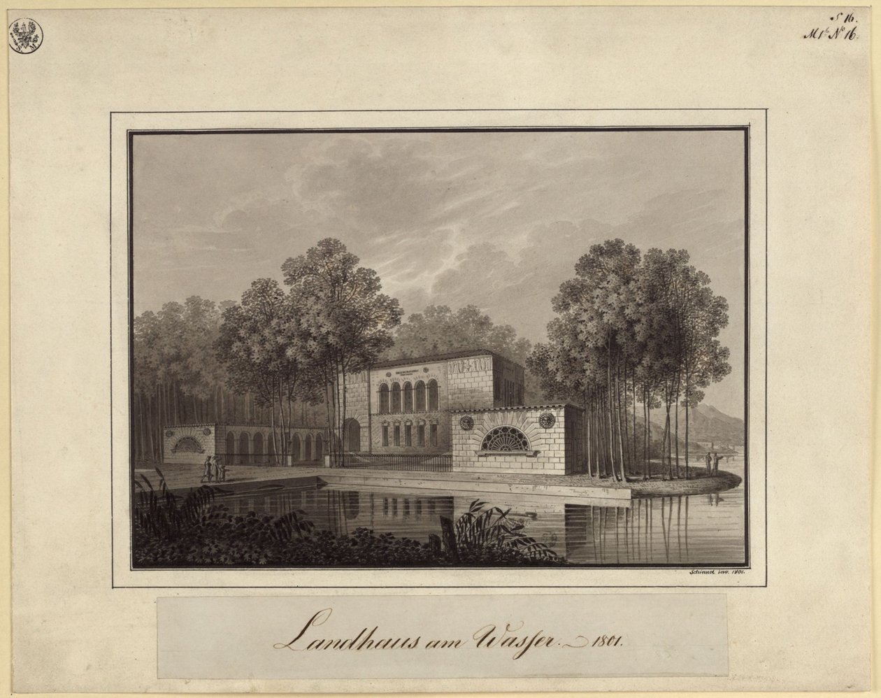 Casa de campo junto al agua de Karl Friedrich Schinkel