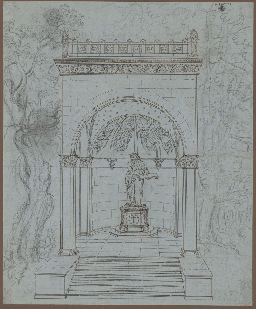 Mansfeld. Borrador de un monumento a Lutero de Karl Friedrich Schinkel