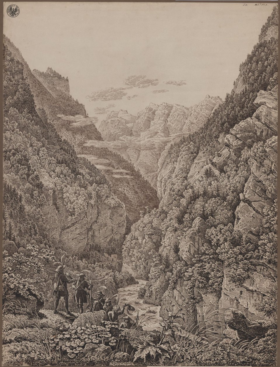 Paso de Lueg cerca de Salzburgo de Karl Friedrich Schinkel