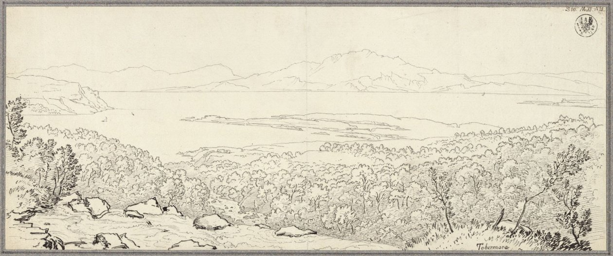 Paisaje costero escocés cerca de Tobermory, en la isla de Mull de Karl Friedrich Schinkel