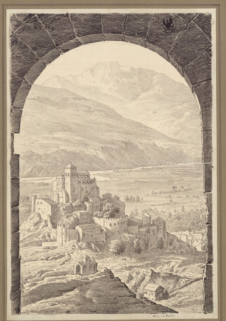 Sion, en el cantón suizo de Valais de Karl Friedrich Schinkel