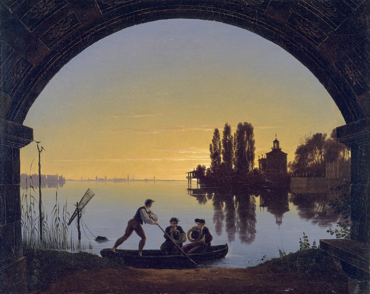 Orilla del Spree cerca de Stralau de Karl Friedrich Schinkel